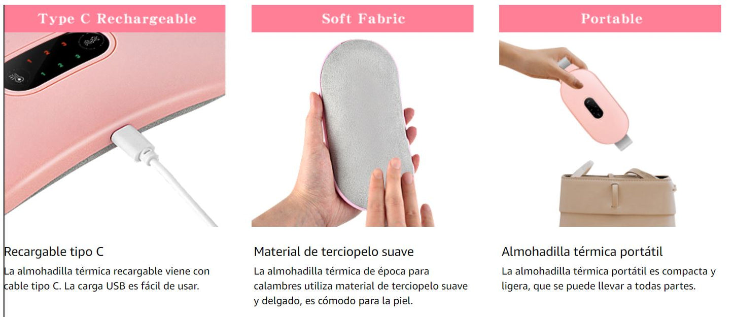 Almohadilla térmica para dolores menstruales